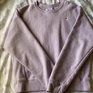 purple champion crewneck